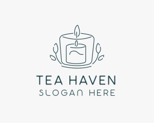 Tea Light Candle Spa logo design