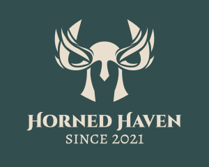 Horned - Horned Medieval Helmet logo design