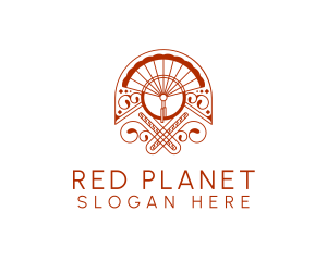 Red Chinese Fan  logo design