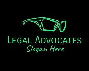 Neon - HIpster Wayfarer Sunglasses logo design