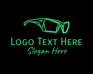 Corrective Lens - HIpster Wayfarer Sunglasses logo design