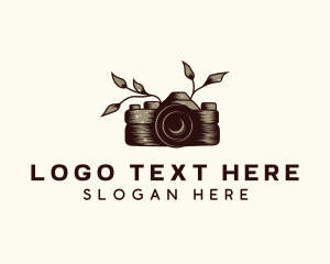 Vlogger - Camera Floral Photography logo design