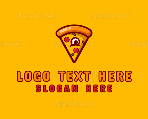 Delicious Pizza Monster Logo