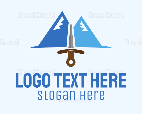 Mountains Peak Sword Logo