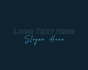 Firm - Outline Signature Business logo design