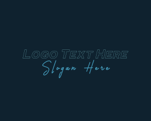 Organization - Outline Signature Business logo design