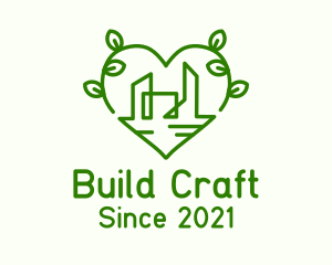 Heart Leaf Building  logo design