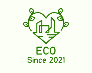 Heart Leaf Building  logo design