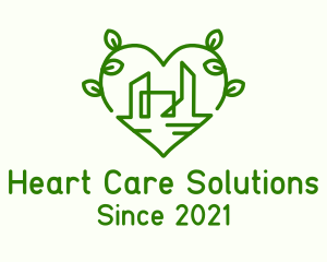 Heart Leaf Building  logo design