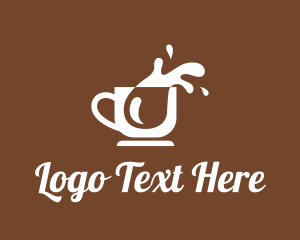 Iced Coffee - Coffee Cup Splash logo design