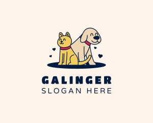 Animal - Sitting Cat Dog Pet logo design