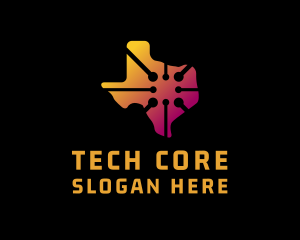 Tech Map Texas logo design