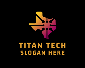 Tech Map Texas logo design