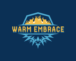 Hot Cold HVAC logo design