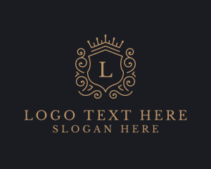 Luxury - Decorative Crown Shield logo design