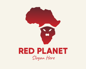 African Animal Map  logo design