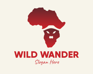 African Animal Map  logo design