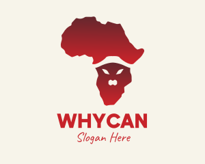 African Animal Map  logo design