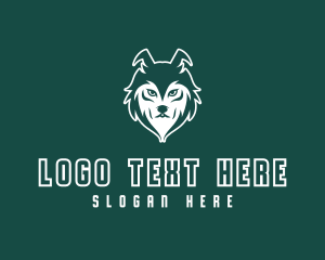 Lone Wolf - Wolf Head Animal logo design