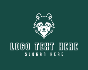 Gamer - Wolf Head Animal logo design