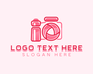 Vlogger - Lens Aperture Camera logo design