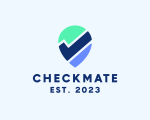 Locator Map Check logo design