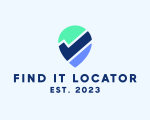 Locator Map Check logo design