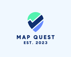 Locator Map Check logo design