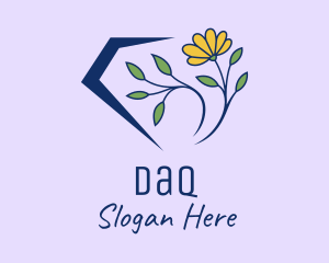 Daisy Flower Diamond  Logo
