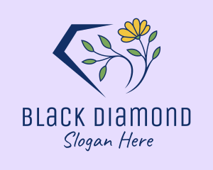 Daisy Flower Diamond  logo design