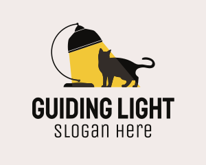 Cat Lamp Lighting Furniture logo design