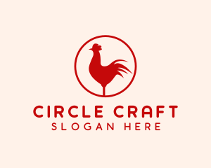 Rooster Red Chicken  logo design