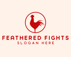 Rooster Red Chicken  logo design