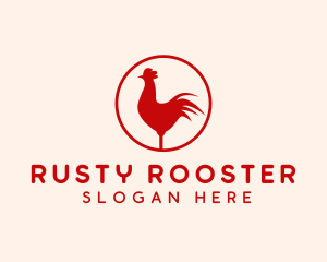 Rooster Red Chicken  logo design