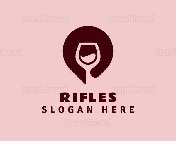 Wine Location Pin Logo