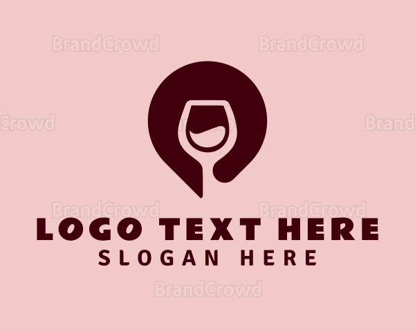Wine Location Pin Logo