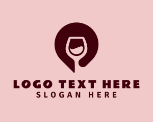 Liquor - Wine Location Pin logo design