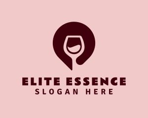 Wine Location Pin Logo