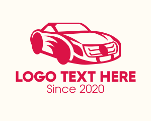 Luxury Car - Red Sports Car logo design