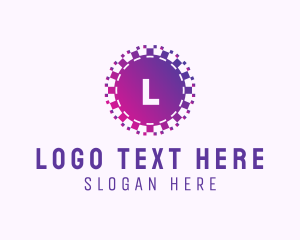 Multimedia - Purple Pixel Tech App logo design