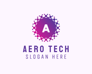 Purple Pixel Tech App logo design