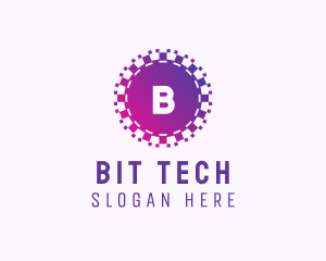 Purple Pixel Tech App logo design