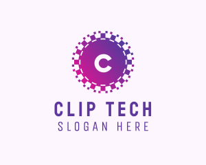 Purple Pixel Tech App logo design