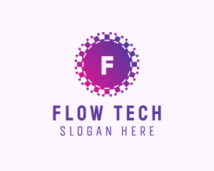 Purple Pixel Tech App logo design