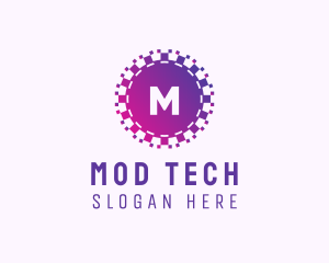 Purple Pixel Tech App logo design