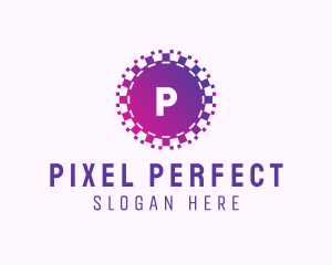 Purple Pixel Tech App logo design