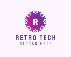 Purple Pixel Tech App logo design