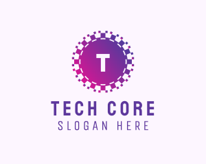 Purple Pixel Tech App logo design