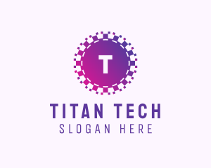 Purple Pixel Tech App logo design