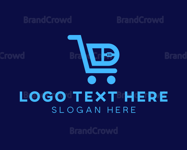 Computer Tech Shopping Cart Logo